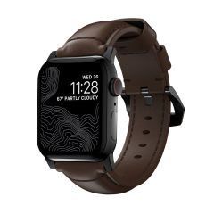 Шкіряний ремінець Nomad Traditional Band Rustic Brown Leather / Black Hardware (NM1A4RBT00) для Apple Watch 49мм | 45мм | 44мм