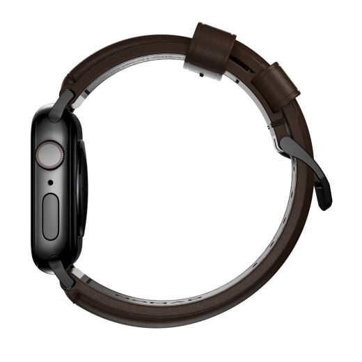 Кожаный ремешок Nomad Traditional Band Rustic Brown Leather / Black Hardware для Apple Watch 49мм | 45мм | 44мм (NM1A4RBT00)