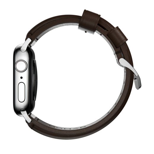 Кожаный ремешок Nomad Traditional Band Rustic Brown Leather / Silver Hardware для Apple Watch 40мм | 41мм