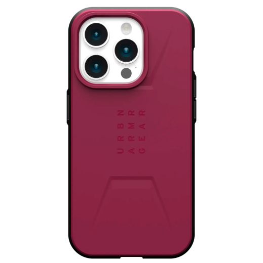 Противоударный чехол UAG Civilian with MagSafe Bordeaux для iPhone 15 Pro (114275119049)
