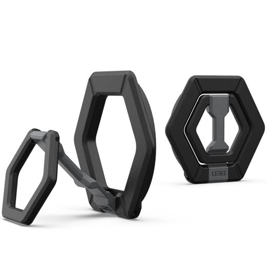 Магнітне кільце-підставка для телефону UAG Magnetic Ring Stand Black/Silver (9644431F4034)