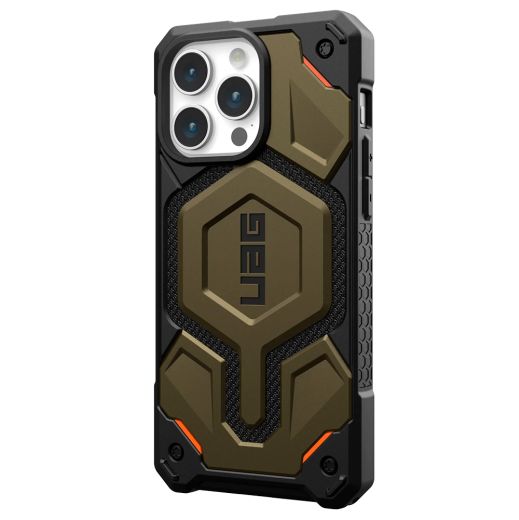 Противоударный чехол UAG Monarch Pro Kevlar® with MagSafe Kevlar Elemental Green для iPhone 15 Pro Max (11422211397B)