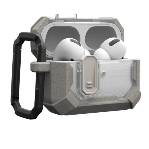 Чохол з карабіном UAG Plasma Series Titanium для Airpods Pro 2 (2022) (104128113636)