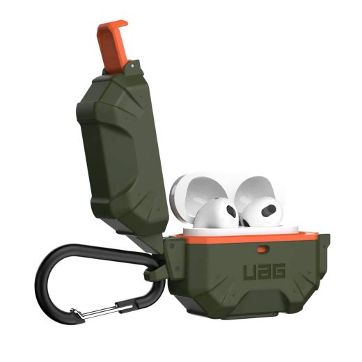 Чехол с карабином UAG Pathfinder Series Olive/Orange для Airpods 3 (102927117297)