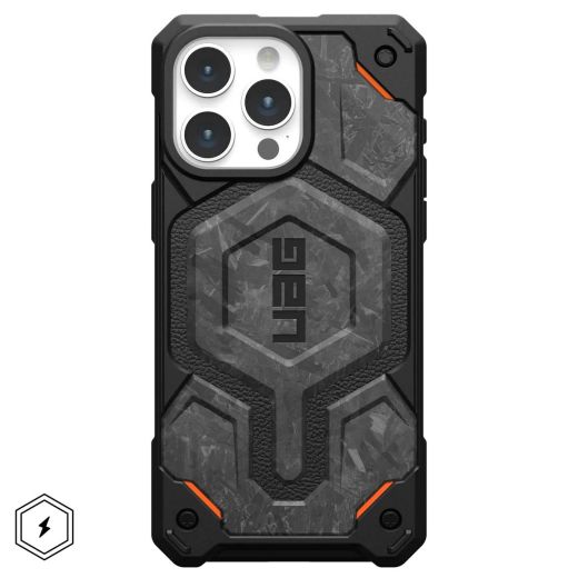 Протиударний чохол UAG Monarch Pro with MagSafe Forged Carbon для iPhone 15 Pro Max (114222114F42)
