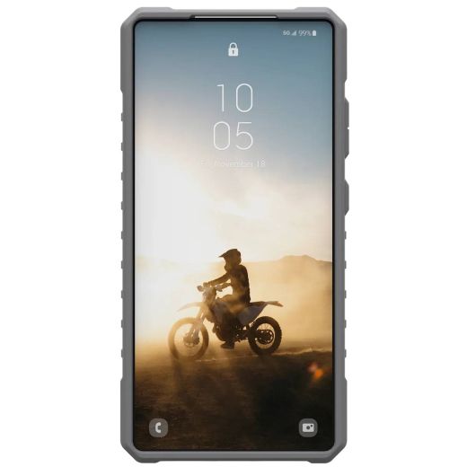 Противоударный чехол с ремешком UAG Pathfinder Clear Magsafe Active Neon Lanyard для Samsung Galaxy S25 Ultra (2144831BV01)
