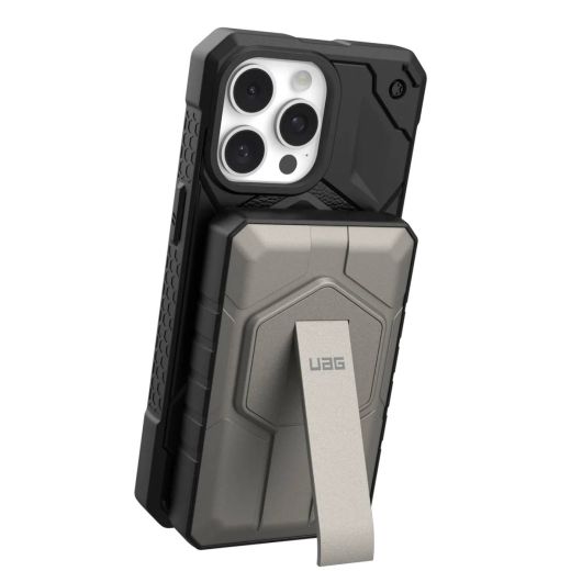 Повербанк UAG SRGE Rugged 10K Wireless Power Bank With Stand Titanium/Black (9B4411114036)