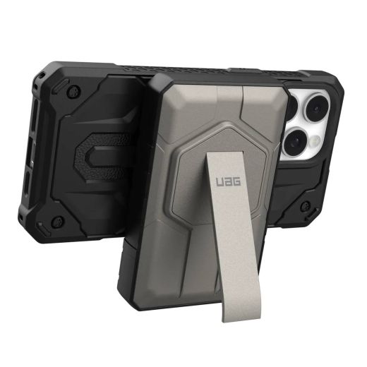 Повербанк UAG SRGE Rugged 10K Wireless Power Bank With Stand Titanium/Black (9B4411114036)