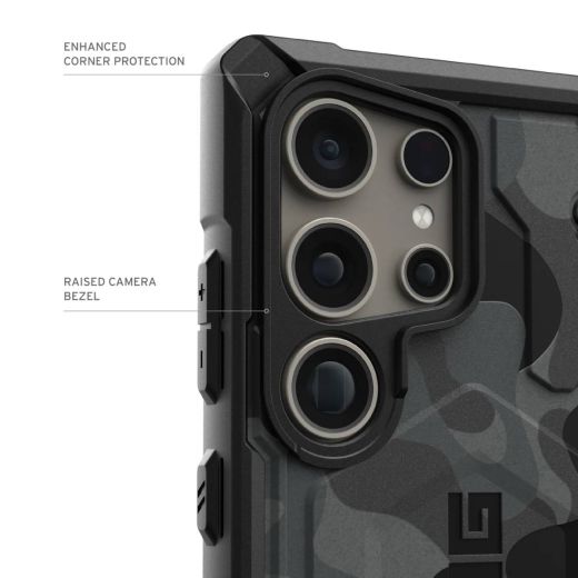 Противоударный чехол UAG Pathfinder SE Black Midnight Camo для Samsung Galaxy S24 Ultra (214426114061)