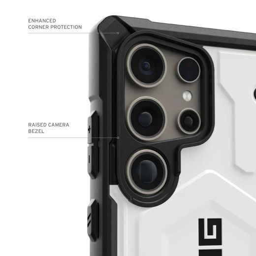 Противоударный чехол UAG Pathfinder MagSafe White для Samsung Galaxy S24 Ultra (214424114141)