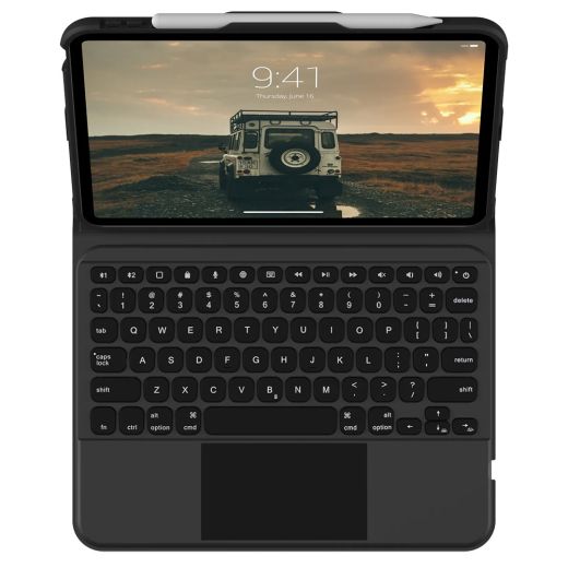Захисний чохол-клавіатура UAG Rugged Black/Ash для iPad 10.9' (10-го покоління, 2022) - US English (124021114031)