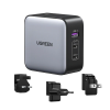 Сетевое зарядное устройство Ugreen 65W Nexode GaN USB C 3-Port Charger With US/UK/EU вилка для путешествий (90409)