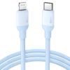 Кабель UGREEN US387 USB-C to Lightning Silicone Cable 1m Navy blue (20313)