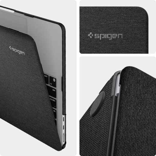 Чехол-накладка Spigen Urban Fit Black для MacBook Air 13.6" M2 | M3 (2023 | 2024) (ACS05272)