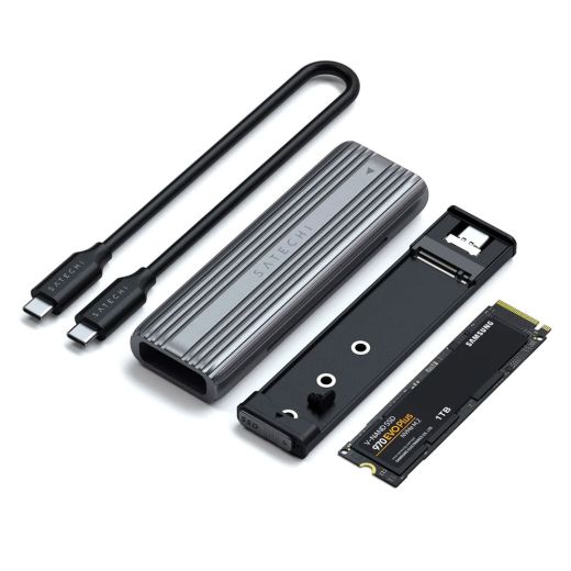 Корпус Satechi USB-C Enclosure для M.2 NMVe and M.2 SATA SSD накопителя (ST-UCNSEM)