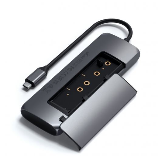 Адаптер Satechi USB-C Hybrid Multiport Adapter Space Gray (ST-UCHSEM) для MacBook
