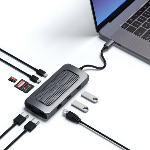 Адаптер Satechi USB-C USB-C Multiport MX Adapter (ST-UCMXAM)