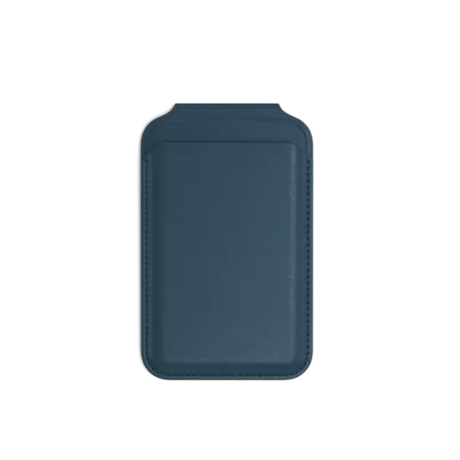 Кожаный чехол-бумажник с подставкой Satechi Vegan-Leather Magnetic Wallet Stand Blue (ST-VLWB)