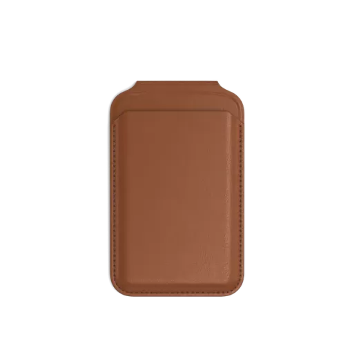 Кожаный чехол-бумажник с подставкой Satechi Vegan-Leather Magnetic Wallet Stand Brown (ST-VLWN)
