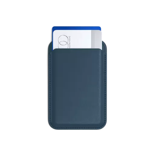 Шкіряний чохол-гаманець з підставкою Satechi Vegan-Leather Magnetic Wallet Stand Blue (ST-VLWB)