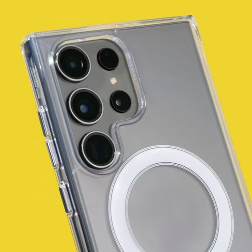 Прозрачный чехол WAVE Clear Case with Magnetic Ring для Samsung Galaxy S25