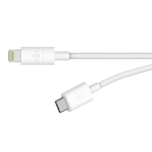 Кабель Belkin USB-C PD - Lightning, 1.2m, White (F8J239BT04-WHT)