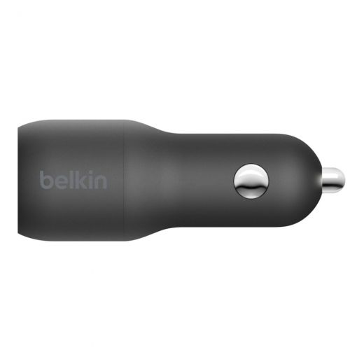 Автомобільний зарядний пристрій Belkin Car Charger (18W) Power Delivery Port USB-C, (12W) USB-A, Black (F7U100btBLK)