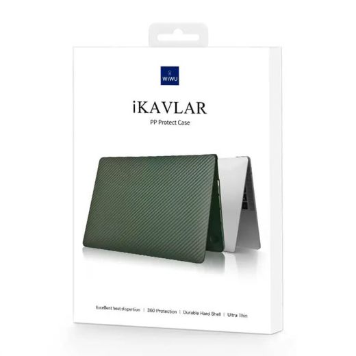 Чехол WIWU iKavlar Shockproof Hard Shell Protective Case Green для Macbook Air 13" (M1 | 2020 | 2019 | 2018)