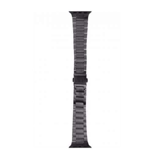 Металлический ремешок WiWU Ultra-Thin Steel Belt Three Beads Band Black для Apple Watch 41mm | 40mm | 38mm