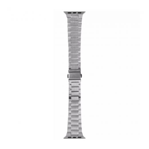Металлический ремешок WiWU Ultra-Thin Steel Belt Three Beads Band Silver для Apple Watch 41mm | 40mm | 38mm