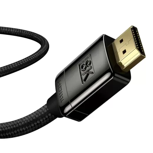 Кабель Baseus High Definition Series HDMI 8K to HDMI 8K Adapter Cable (Zinc alloy) 1m Black (WKGQ000001)
