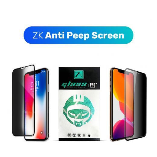 Защитное стекло антишпион ZK Anti-Peep для iPhone 11 Pro Max/XS Max