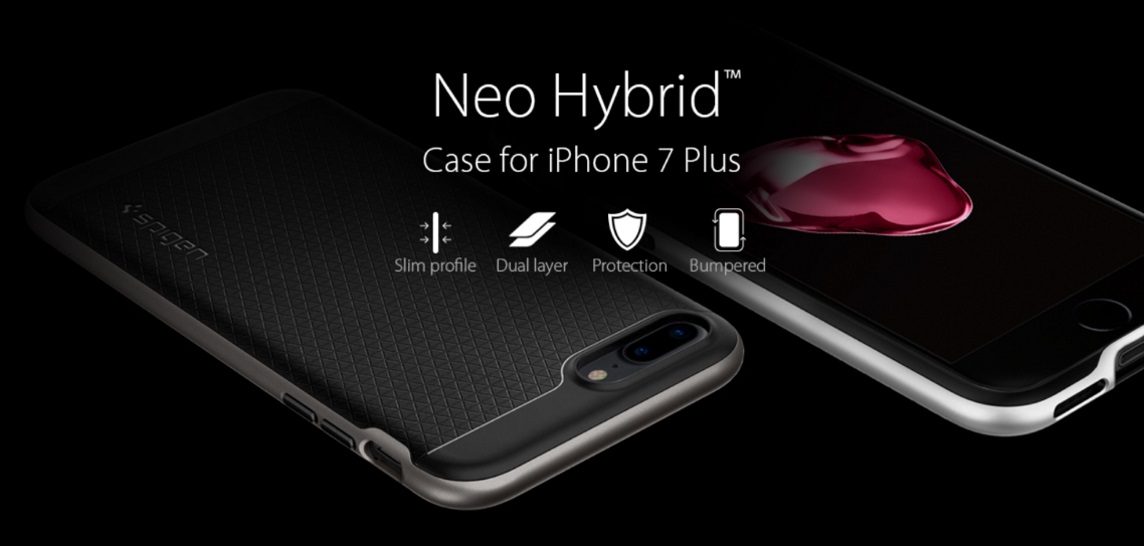 Чехол Spigen Neo Hybrid Gunmetal для iPhone 7 Plus